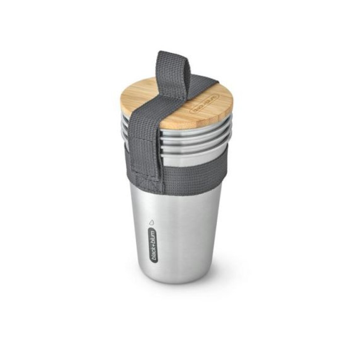 Zestaw 4 stalowych kubków Black+Blum