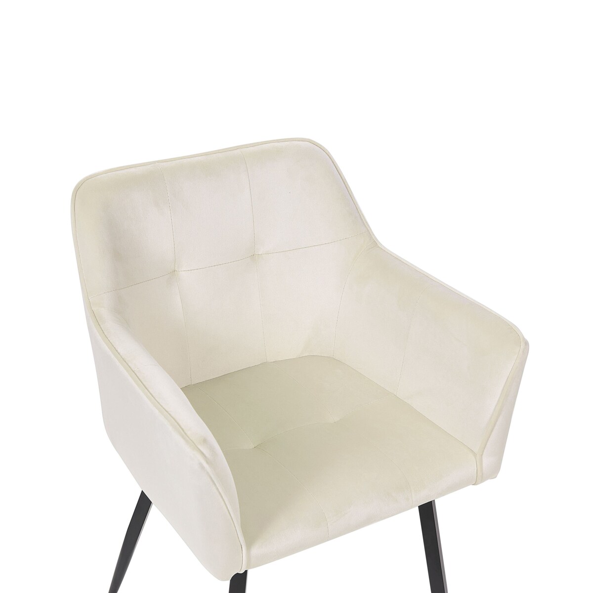 Zestaw 2 krzeseł do jadalni welurowy kremowy beżowy JASMIN