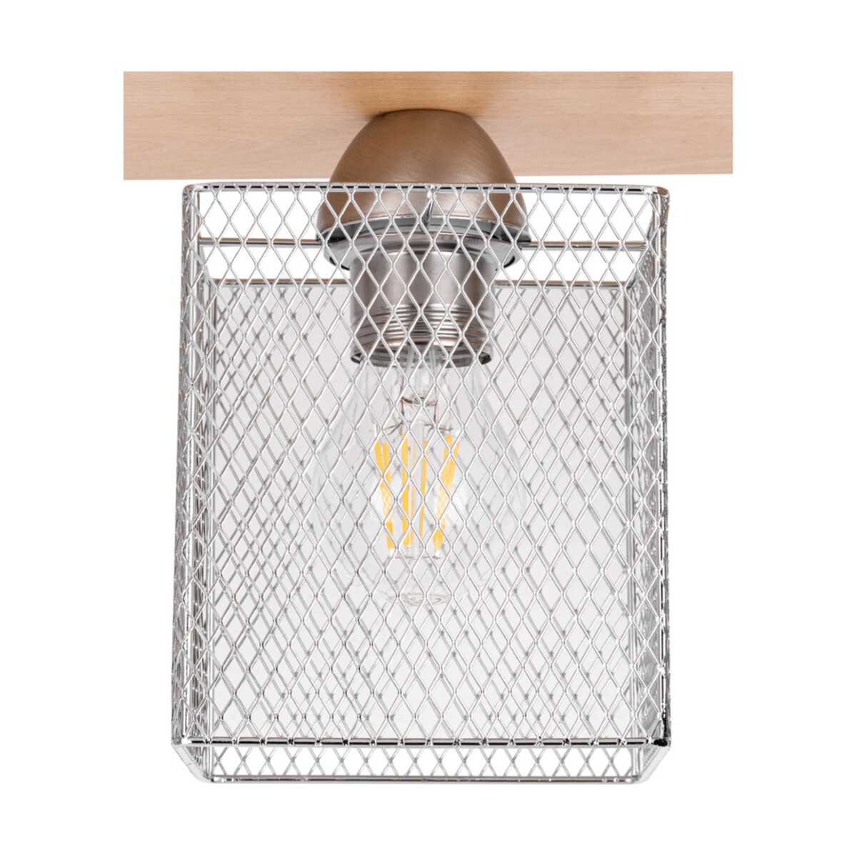 Drewniana Lampa Sufitowa BRITOP Lighting Norman 4xE27 Max.25W Naturalna Brzoza FSC z Akcentem Chromu, Polski Producent 1 szt.