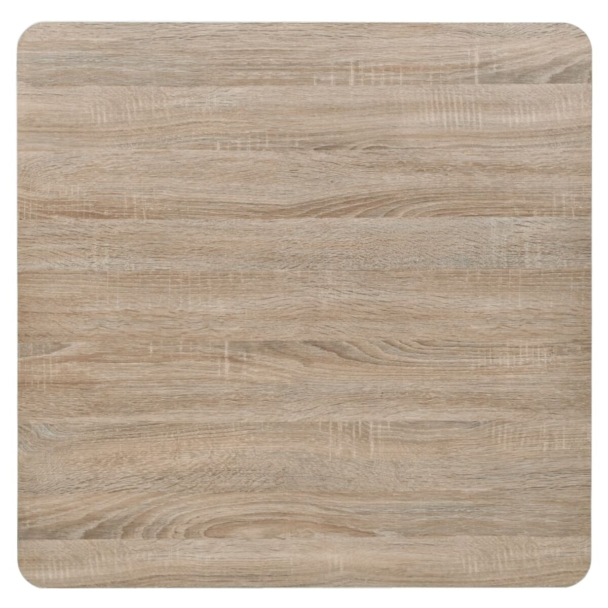 vidaXL Stolik bistro z MDF na stalowej podstawie, 80x80x75 cm, dębowy