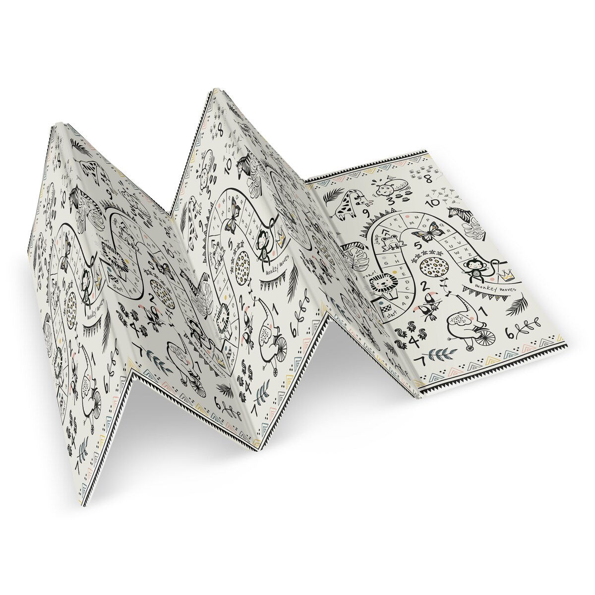 Mata piankowa edukacyjna składana dla dzieci duża 180x200 pianka xpe Nukido