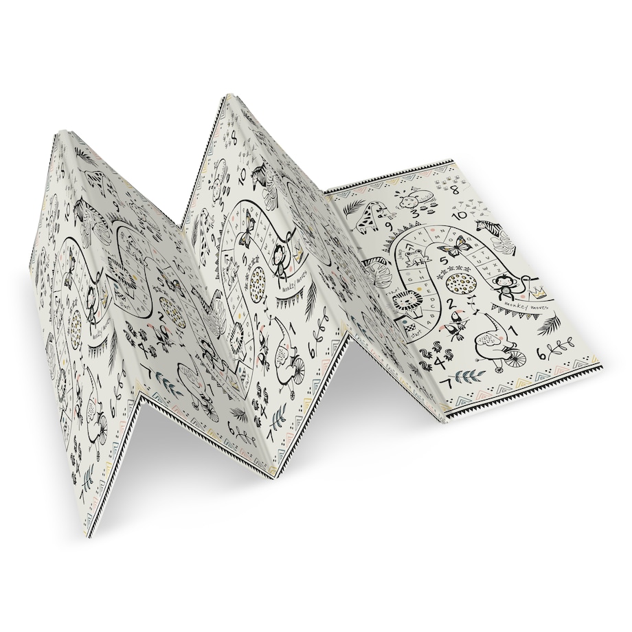 Mata piankowa edukacyjna składana dla dzieci duża 180x200 pianka xpe Nukido