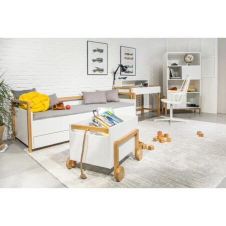 Kontenerek VICTOR biały/dąb