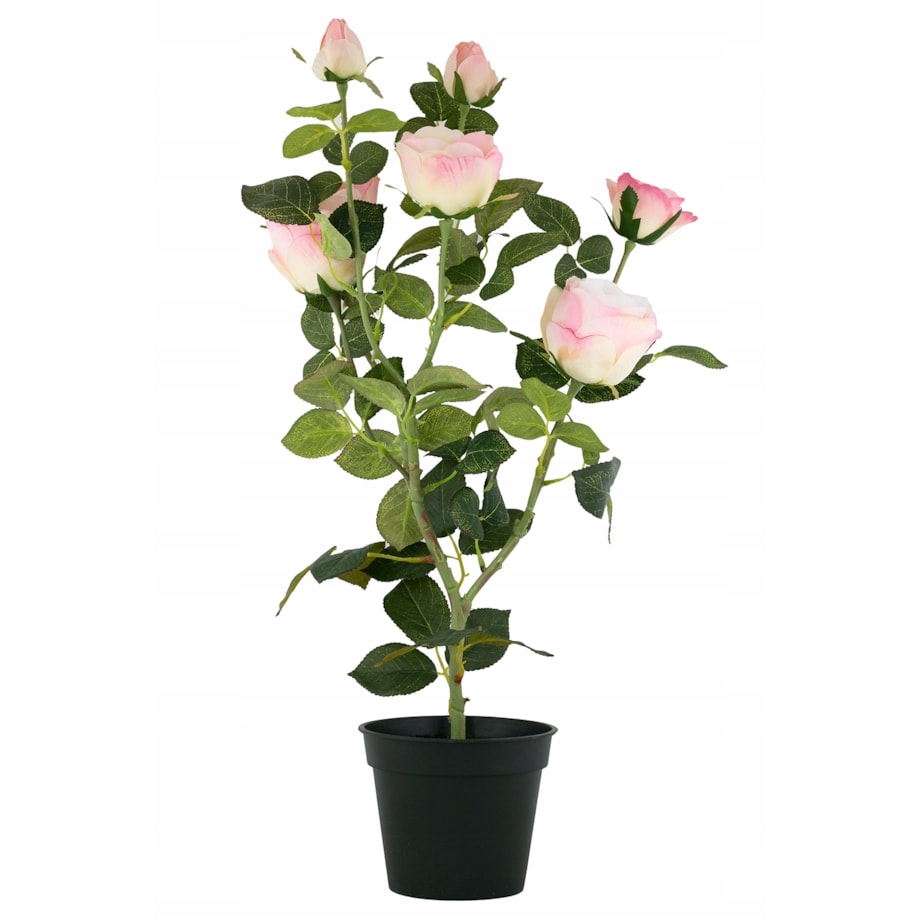 SZTUCZNE DZIKIE RÓŻE w doniczce różowe