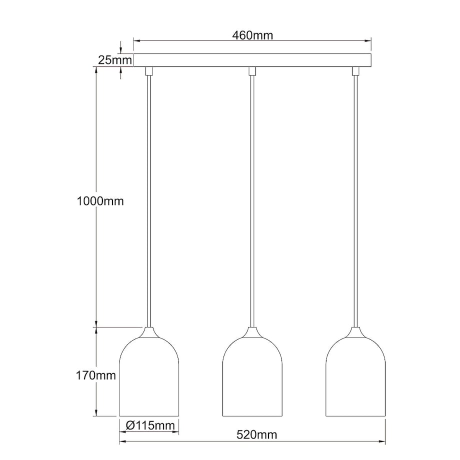 Lampa wisząca Light Prestige Nilo złoty 3 x GU10 1 szt.