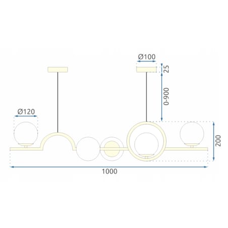 Lampa Sufitowa Nowoczesna Gold Złota E27 Klosz X5