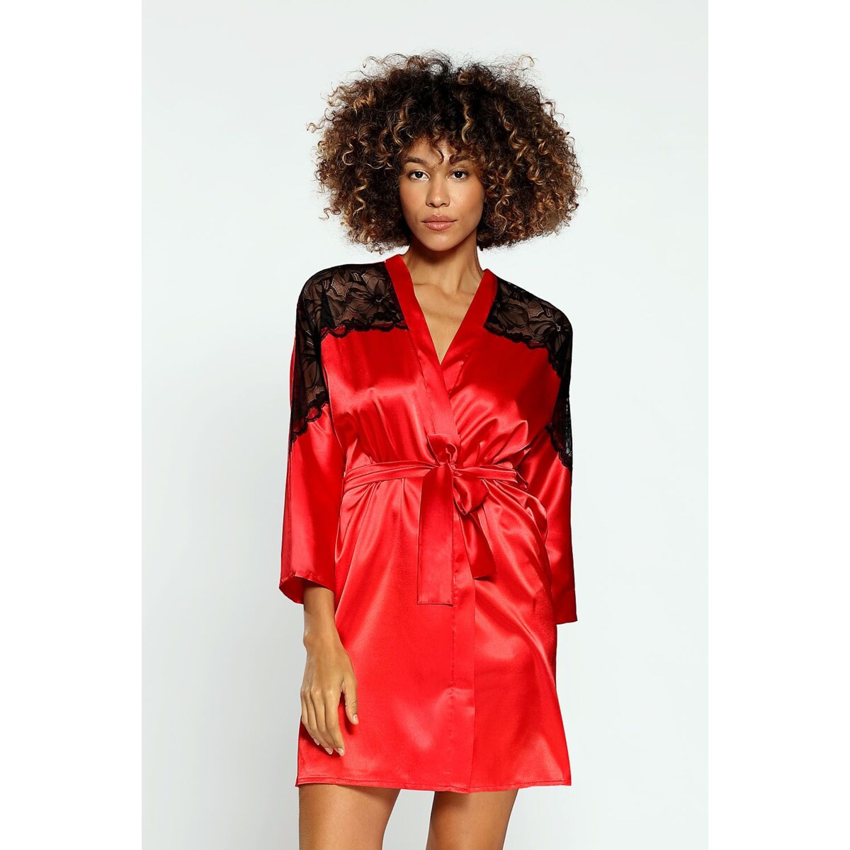 Szlafrok Marion Czerwony Czerwony, XXL