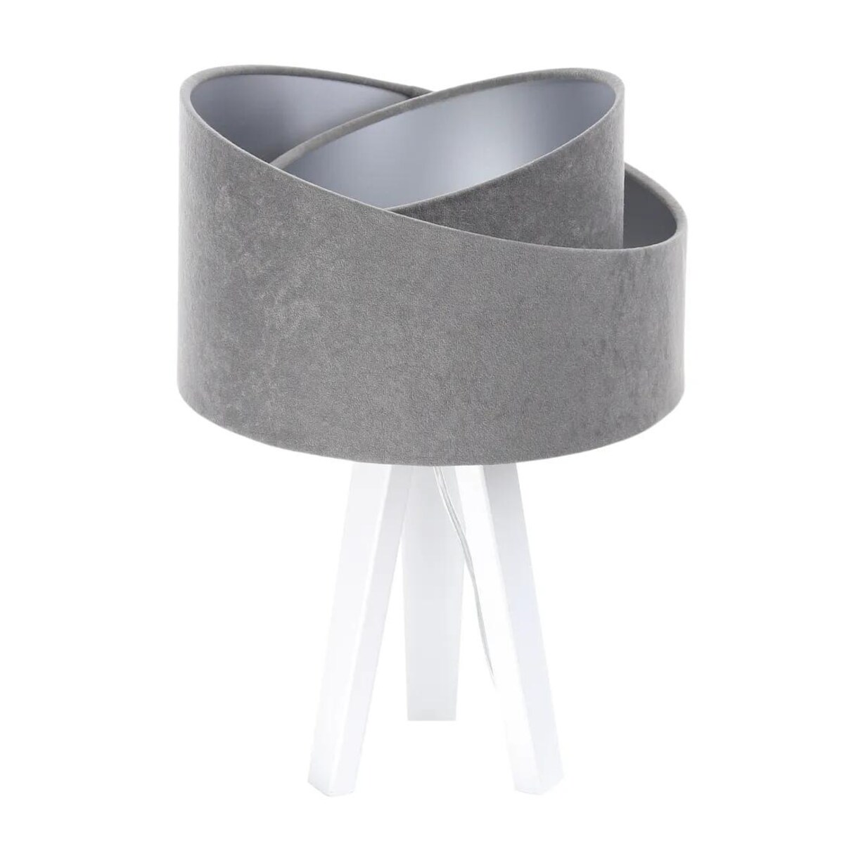 Lampa stołowa GEMSTONE szara/srebrna/biała