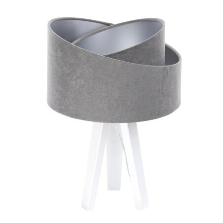 Lampa stołowa GEMSTONE szara/srebrna/biała