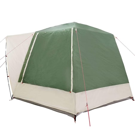vidaXL Namiot campingowy Zielony 420 x 420 x 227 cm Poliester