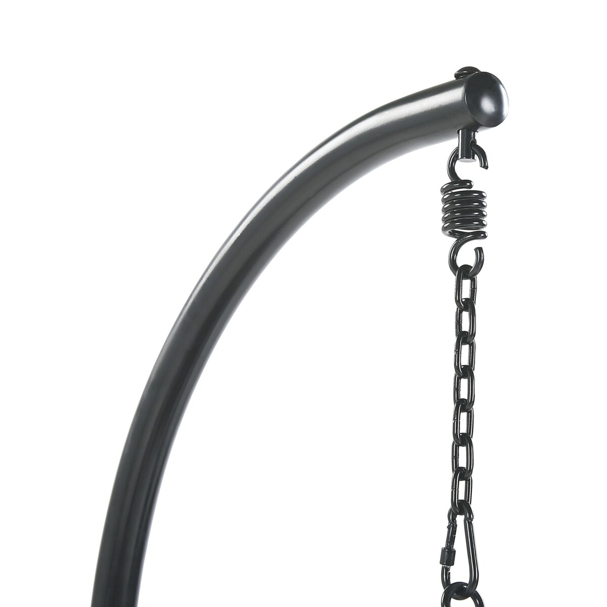 Fotel wiszący ze stojakiem czarny ALLERA