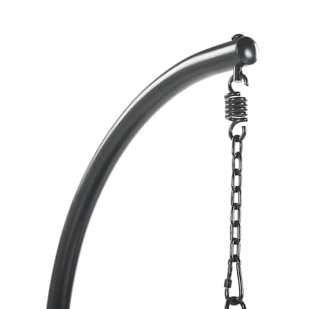 Fotel wiszący ze stojakiem czarny ALLERA