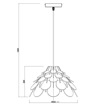 LAMPA wisząca BURGO LP-101335/1P S Light Prestige drewniana ekologiczna ananas