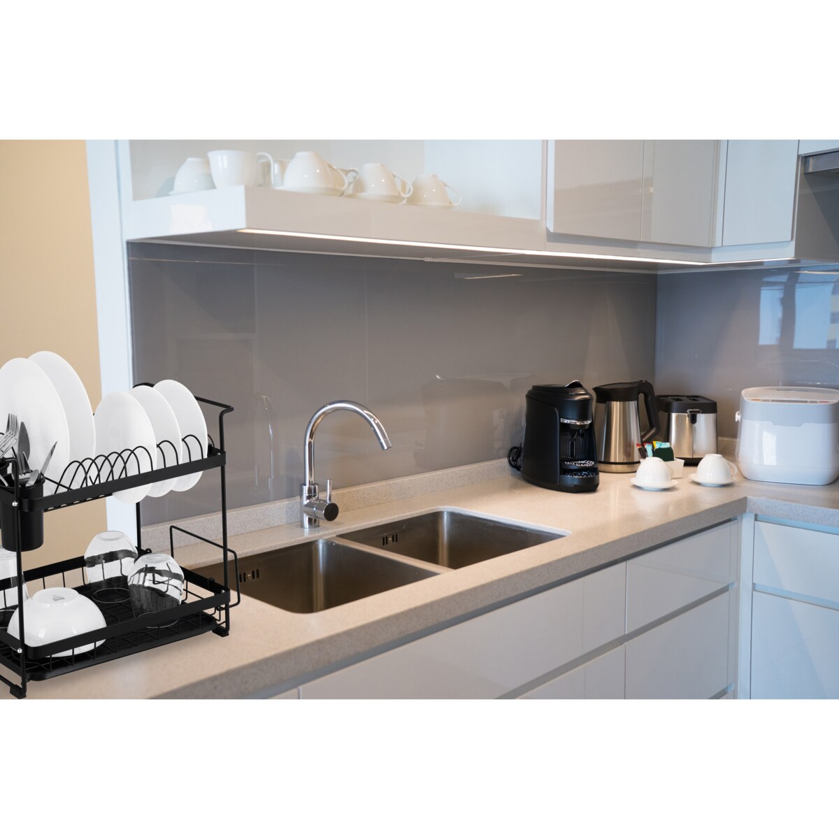 Suszarka do naczyń dwupoziomowa, ociekasz, Massido