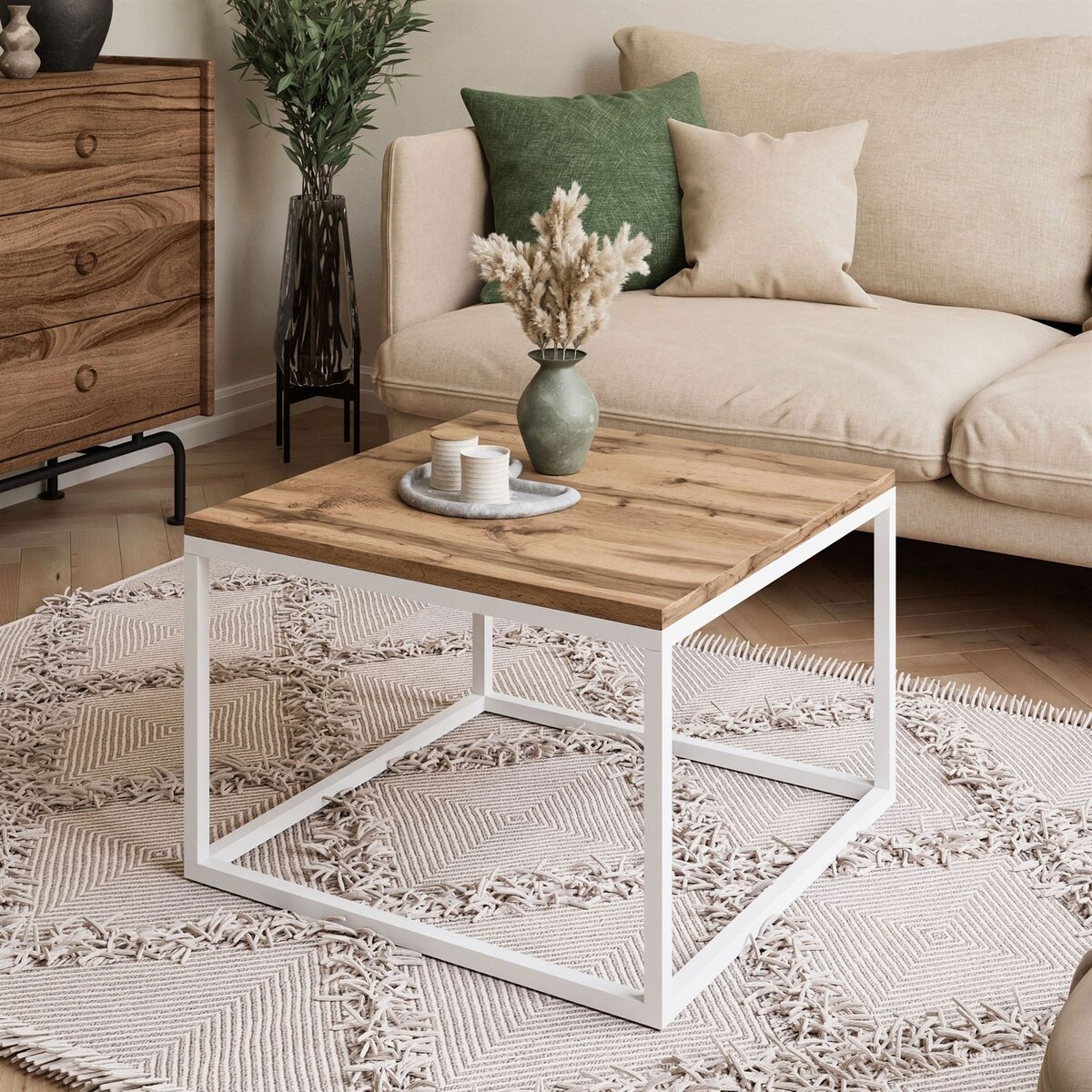 Stolik kawowy YOSHI biały dąb wotan