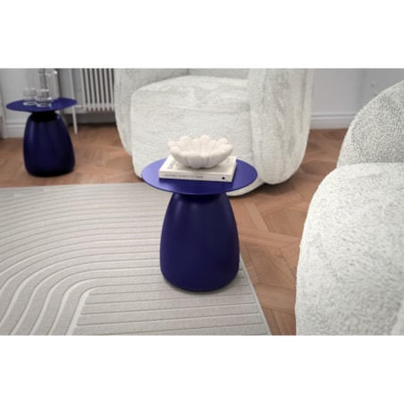 Stolik drewniany różne kolory Baobab 34, kolor granat szlachetny