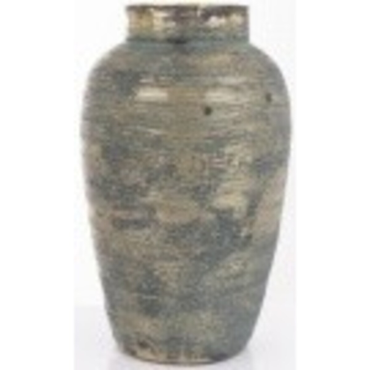 Wazon ceramiczny złoty, postarzany 38x22x22 cm JULIANO niebieski