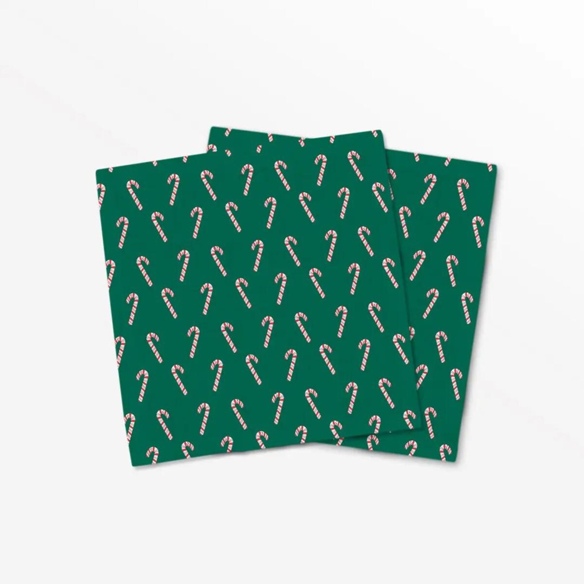 Serwetki świąteczne - Laski świąteczne - zieleń (2szt.)