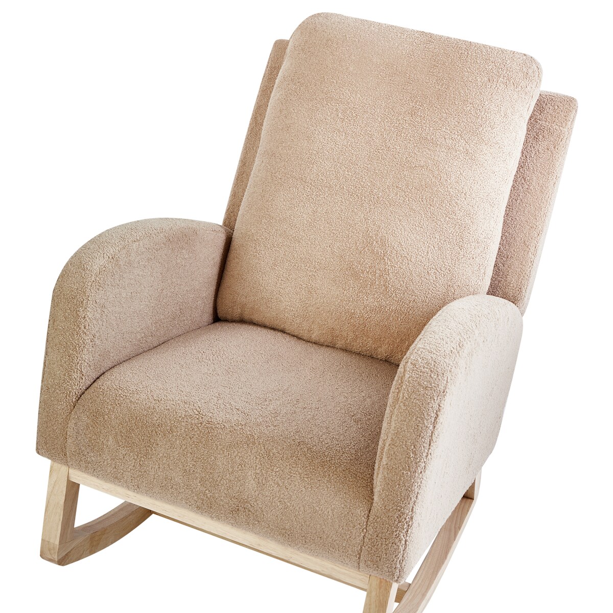 Fotel bujany ALSTA Boucle Beżowy