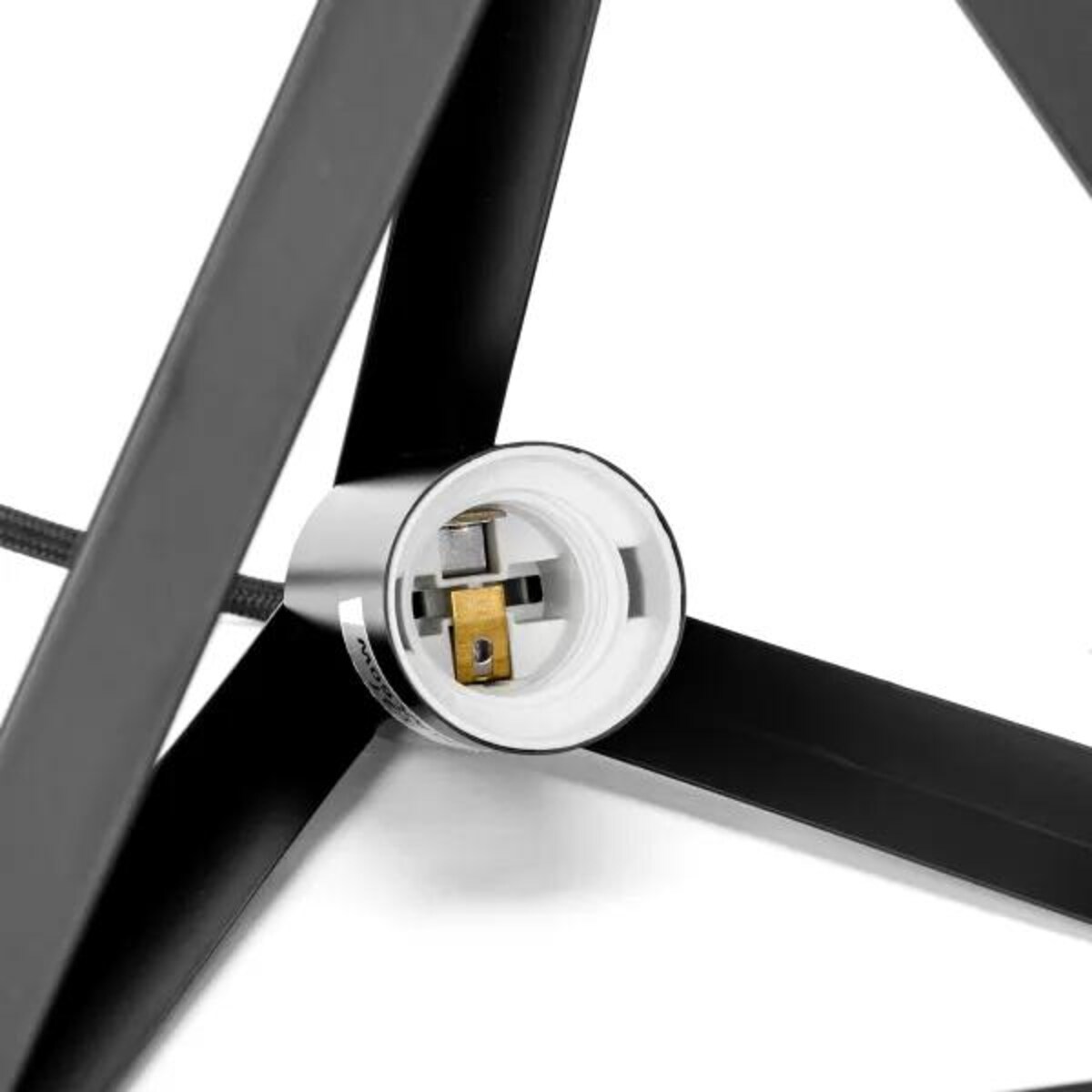 żelazna lampa wisząca piramida industrialna czarna e27