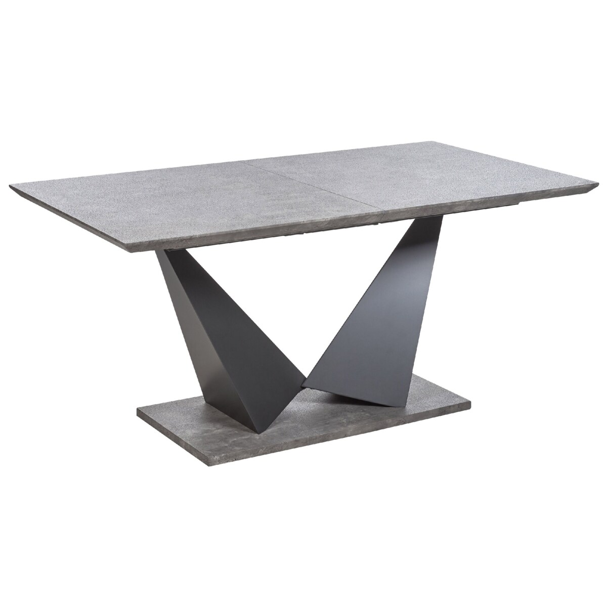 Stół do jadalni rozkładany 160/200 x 90 cm efekt betonu ALCANTRA