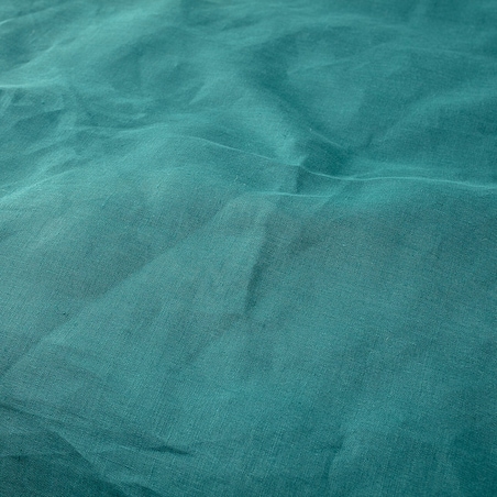 Komplet pościeli lnianej Linen 150x200cm emerald green, 150 x 200 cm / 1 x 60 x 50 cm