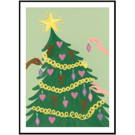 Poster Story, Plakat, Obraz - Wspólne Ubieranie Choinki, wymiary 30 x 42 cm
