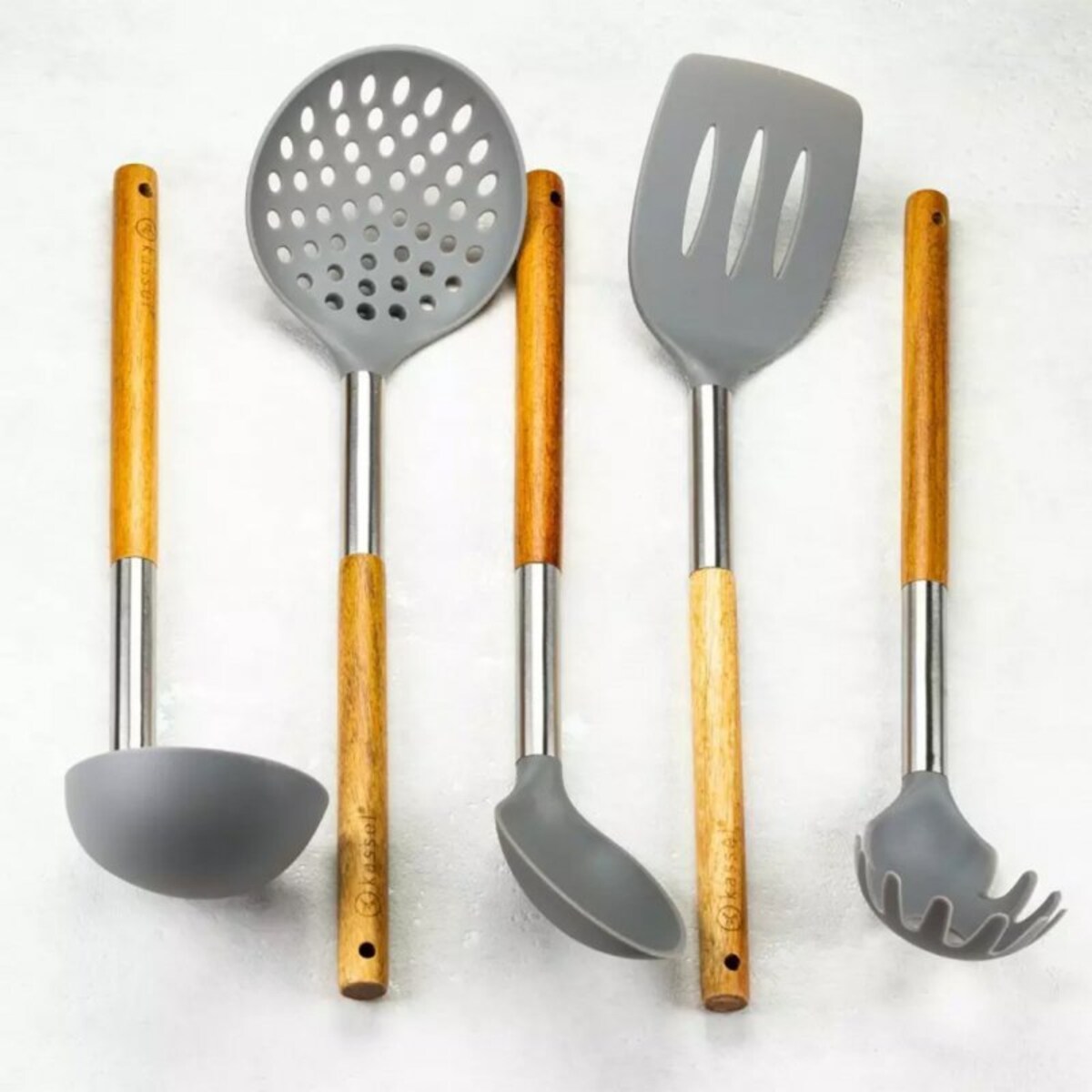 5 Elementowy Zestaw Akacjowych Przyborów Kuchennych Kassel 93571