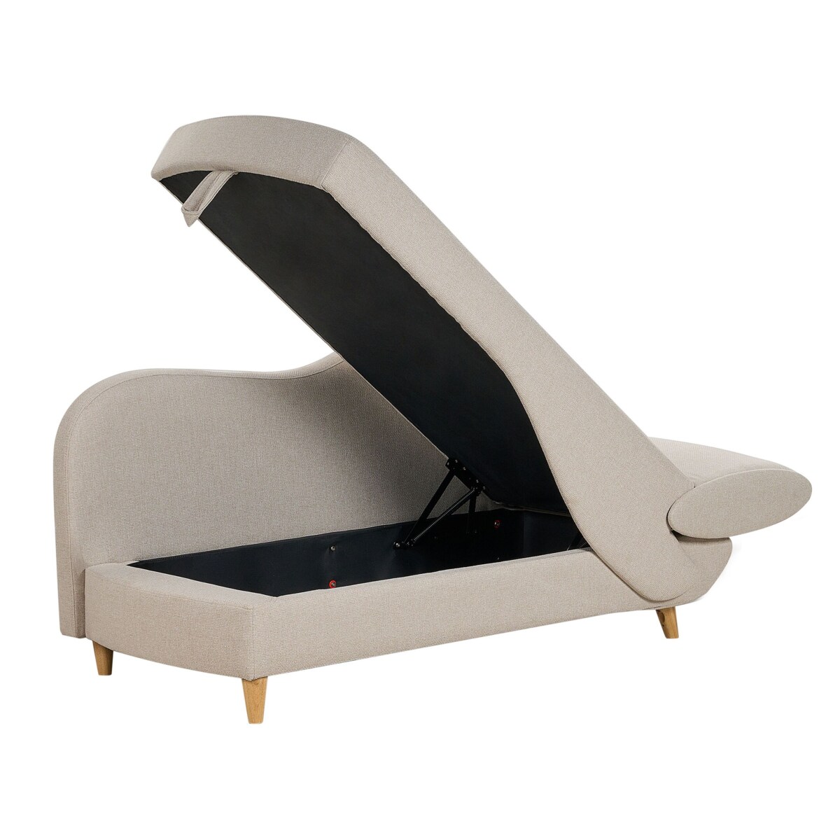 Szezlong z pojemnikiem prawostronny beżowy MERI II