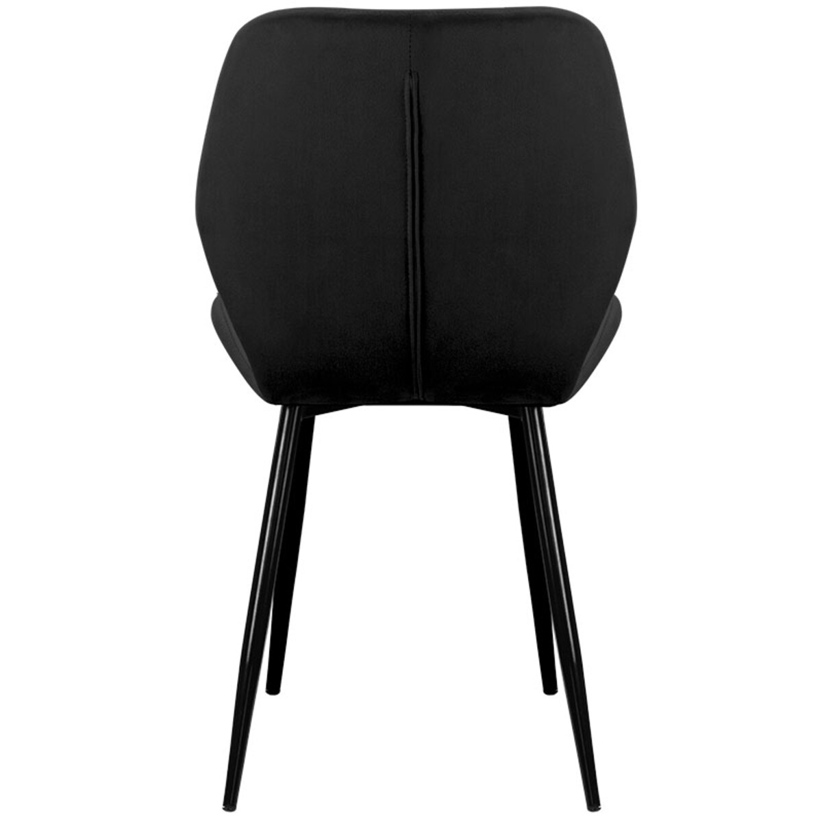 Krzesło tapicerowane czarne welurowe pikowane do salonu jadalni velvet