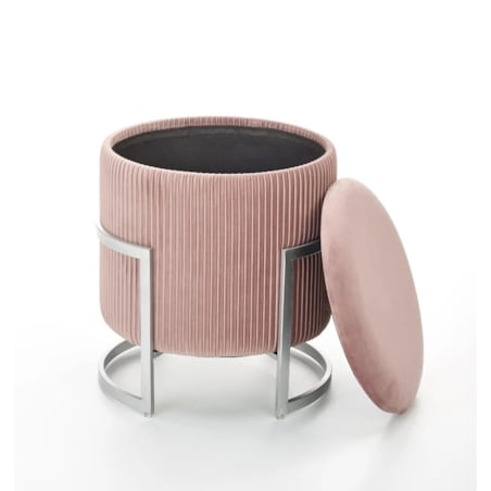 Pufa CRICKET VELVET jasnoróżowa