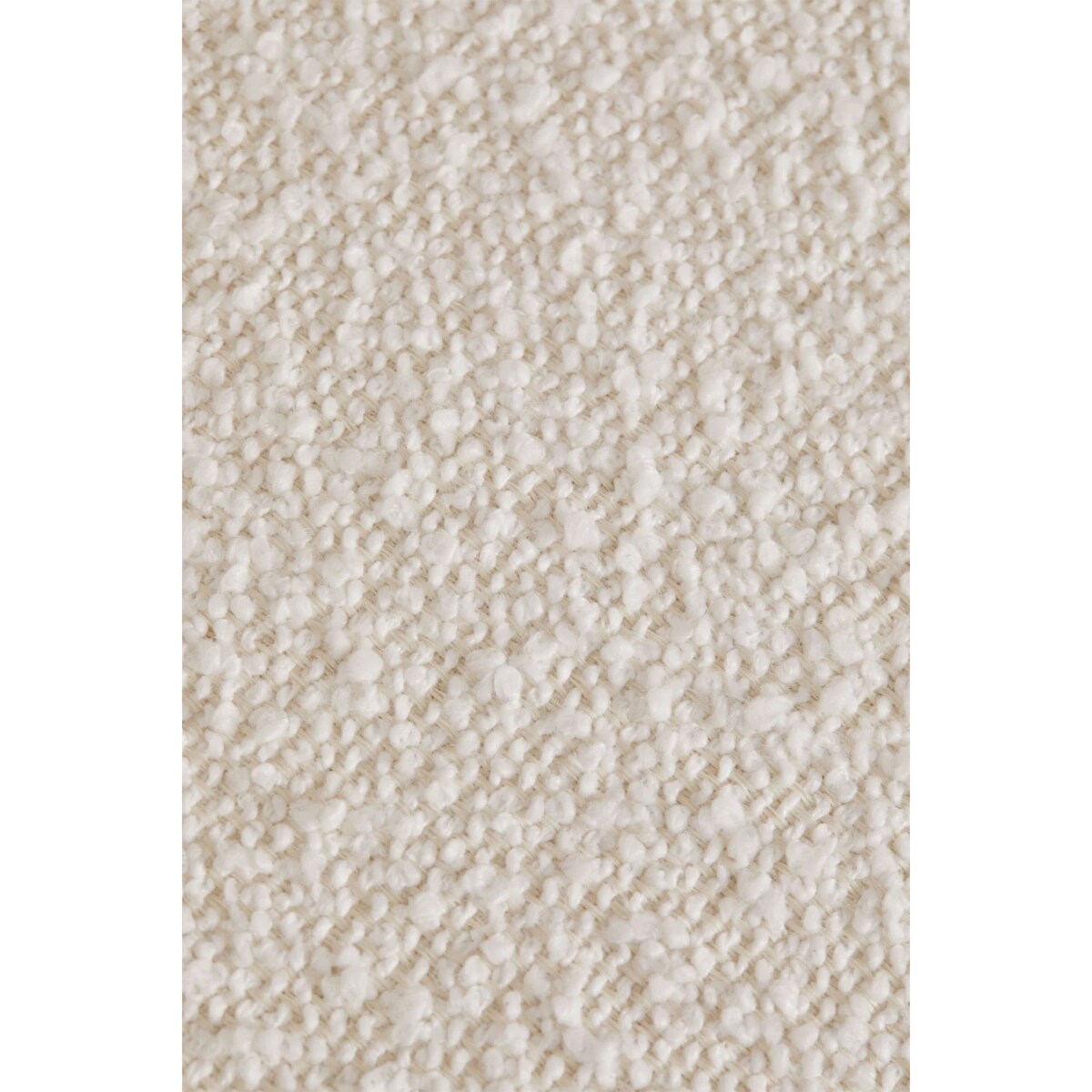 Krzesło do jadalni tapicerowane Erica z podłokietnikami, bouclé, białe