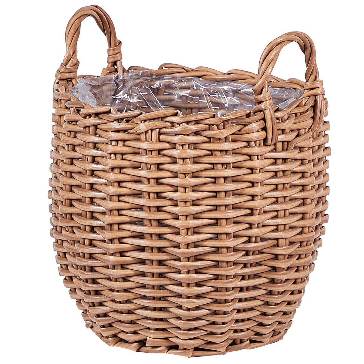 Zestaw 3 koszy na kwiaty AUCUBA 26/34/44 cm Jasnobrązowy