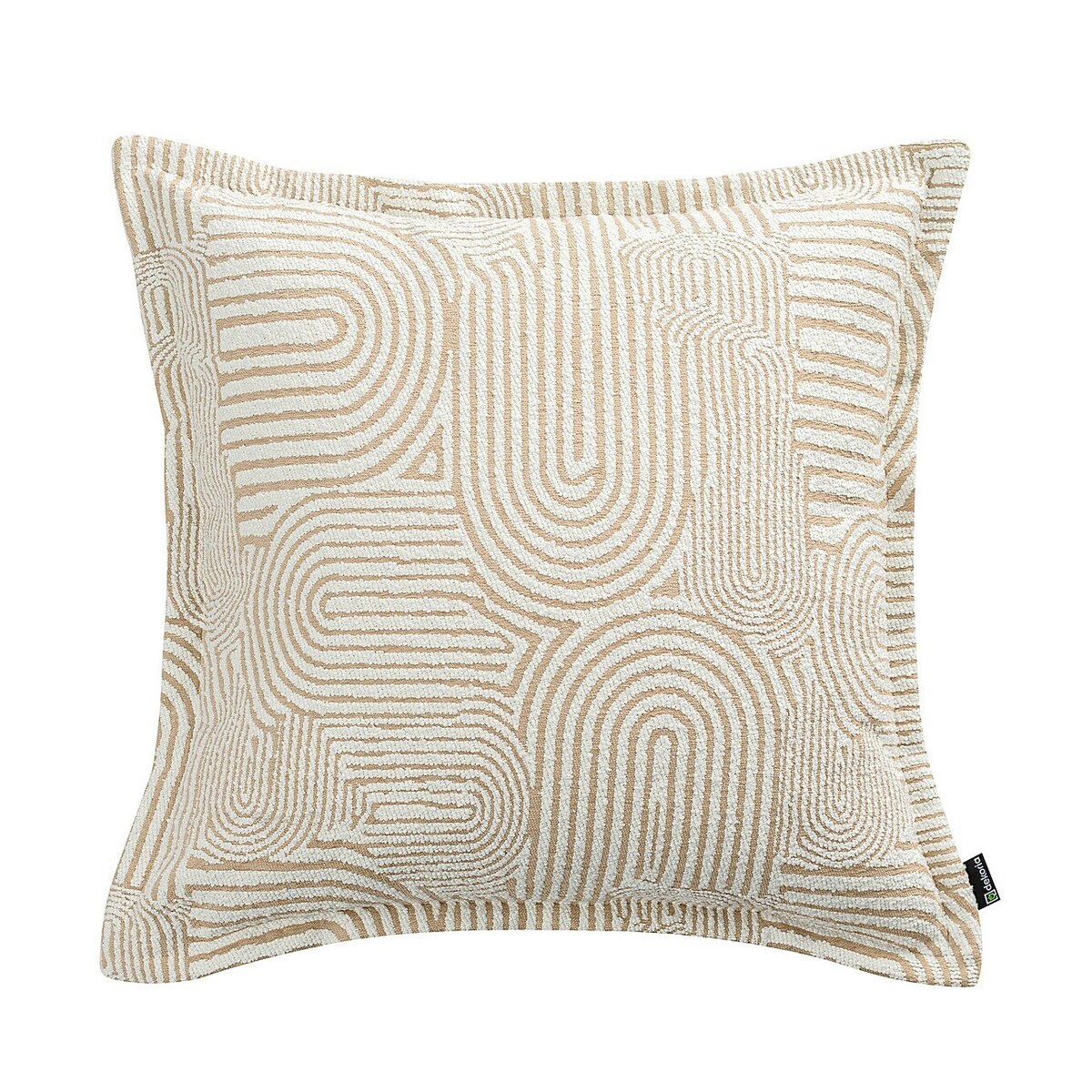 Poszewka Mona na poduszkę 45x45 beżowe łuki na kremowym tle