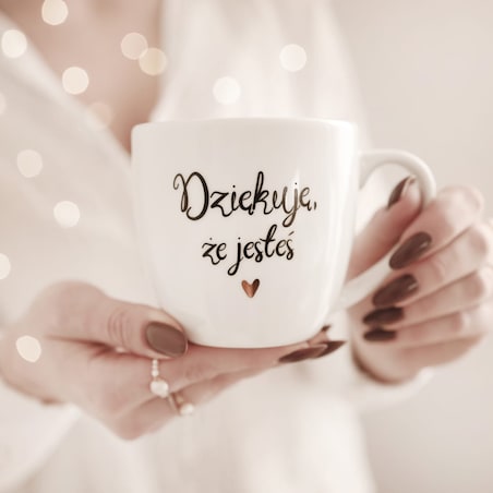 Kubek 300 ml - Dziękuję, że jesteś ZŁOTE SERCE