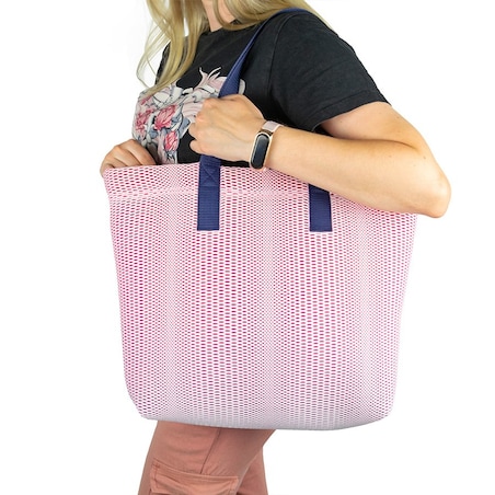 Torba na zakupy różowo-niebieska 45×33 cm
