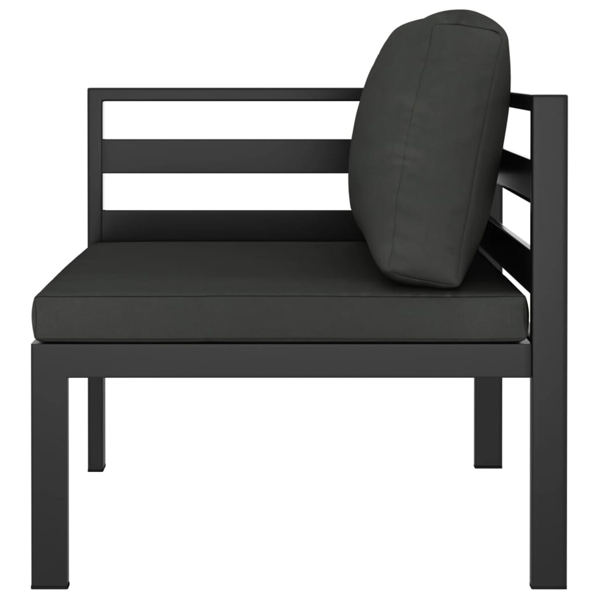 vidaXL 9-cz. zestaw mebli ogrodowych, poduszki, aluminium, antracyt