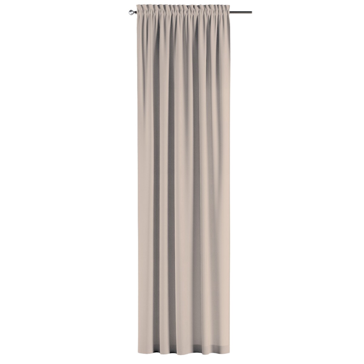 Zasłona na kanale z grzywką 1 szt. 130x260 jasnobeżowy