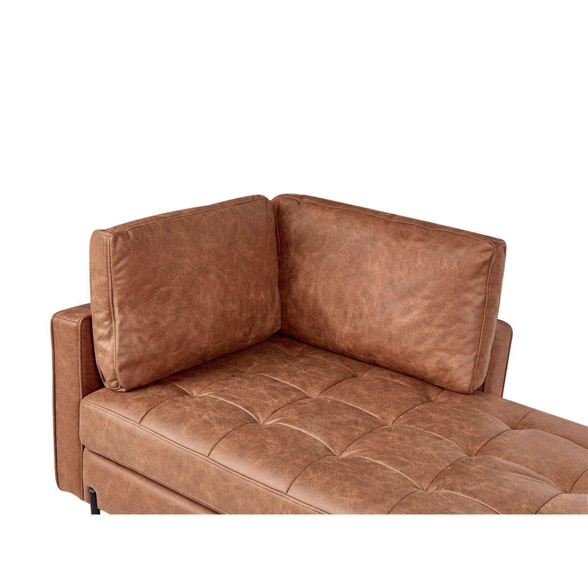 Szezlong lewostronny złoty brąz REBAIS