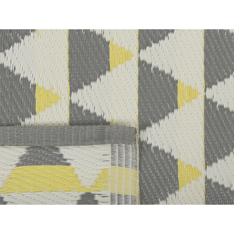 Dywan zewnętrzny 60 x 105 cm szaro-żółty HISAR