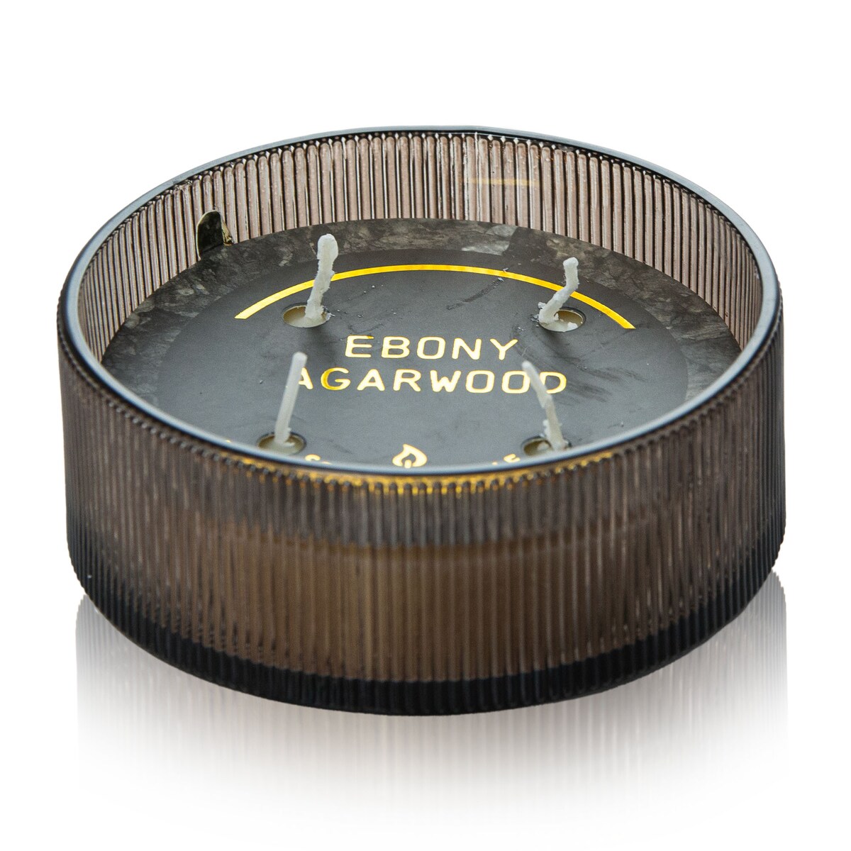 Świeca Zapachowa Świeczka Ebony Agarwood Świąteczna 13 Cm Okrągła Dekoracja Szklana