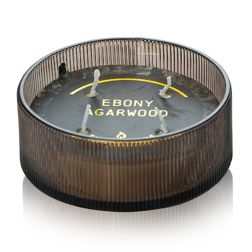 Świeca Zapachowa Świeczka Ebony Agarwood Świąteczna 13 Cm Okrągła Dekoracja Szklana