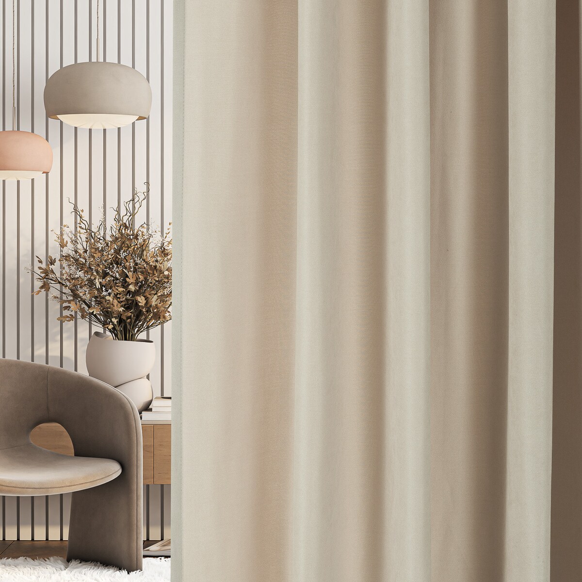 Zasłona na taśmie marszczącej jasnobeżowa aksamitna 140 x 280 cm 1 szt. 140x280 beżowy