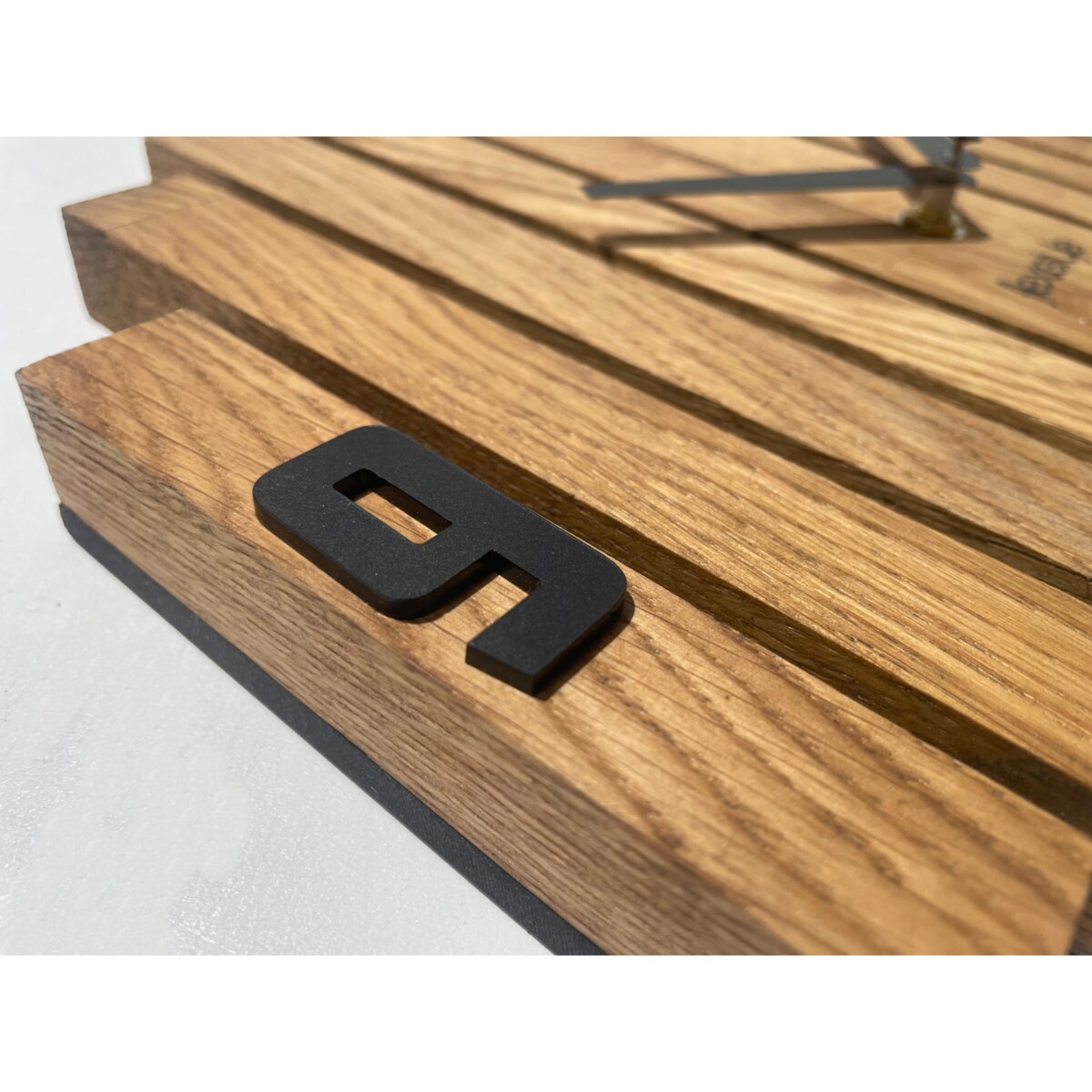 Zegar ścienny drewniany Symetria 30cm dębowy