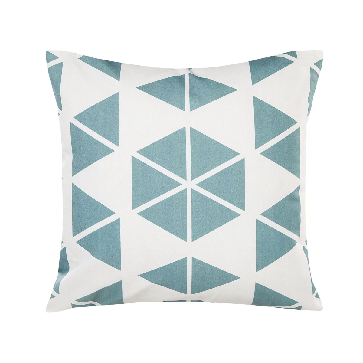 2 poduszki ogrodowe w trójkąty 45 x 45 cm biały z niebieskim RIGOSA