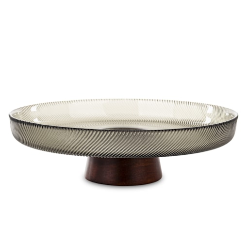 Patera szklana na podstawce 7,5x25,5x25,5 cm LAKSA-2 płytka