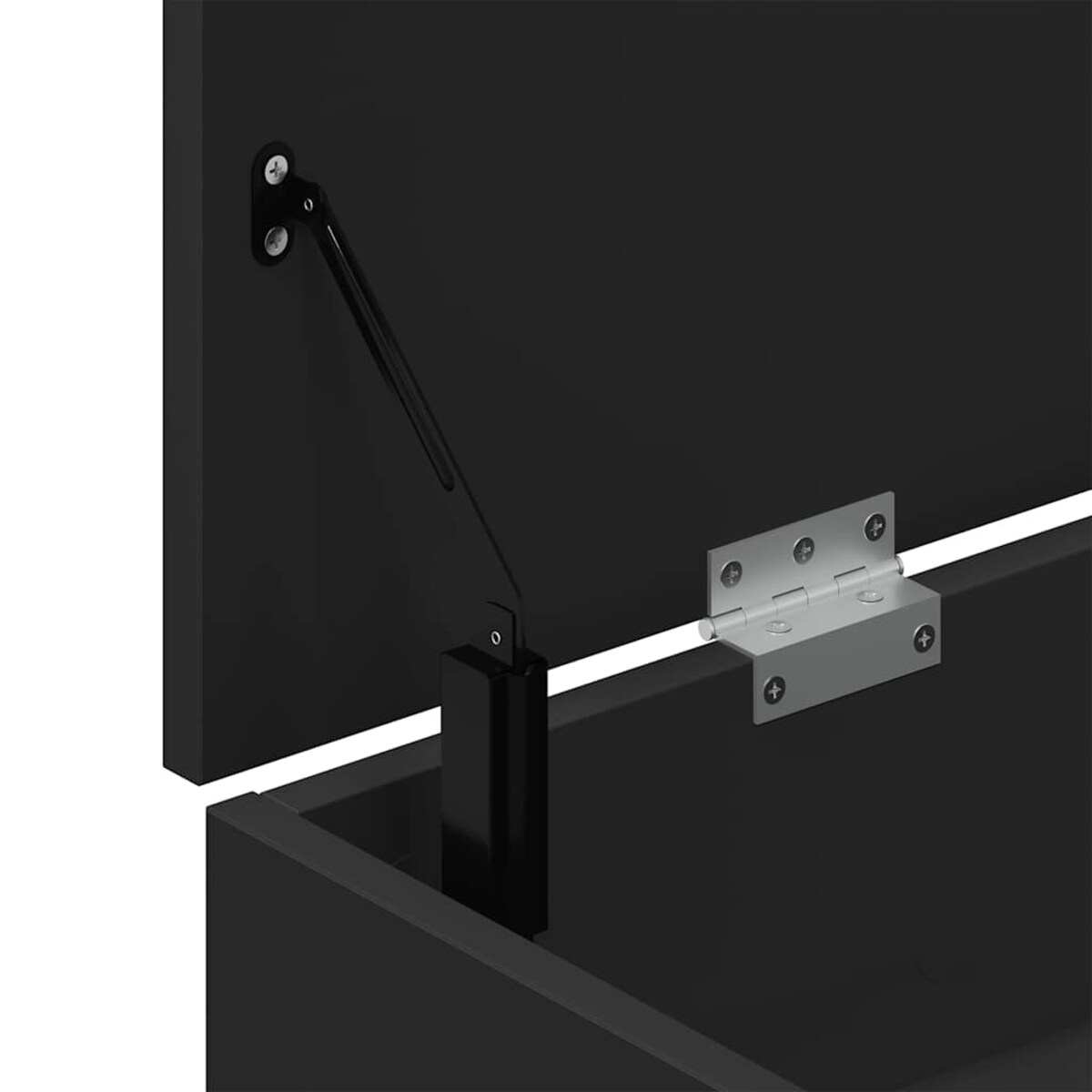 vidaXL Ławka na buty, czarna, 102x30,5x45 cm, materiał drewnopochodny