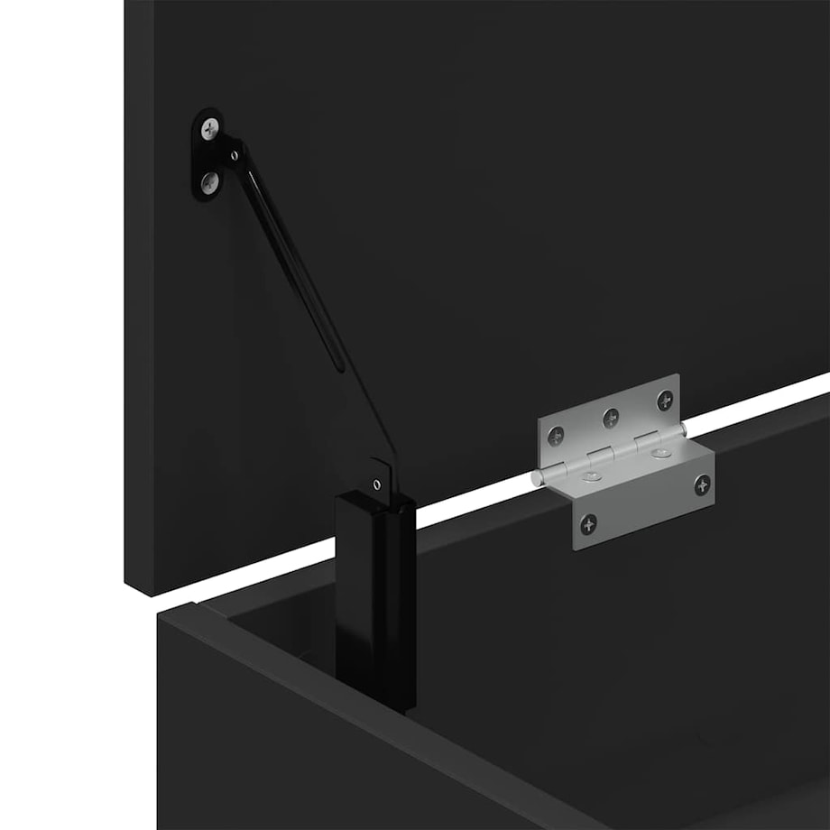 vidaXL Ławka na buty, czarna, 102x30,5x45 cm, materiał drewnopochodny