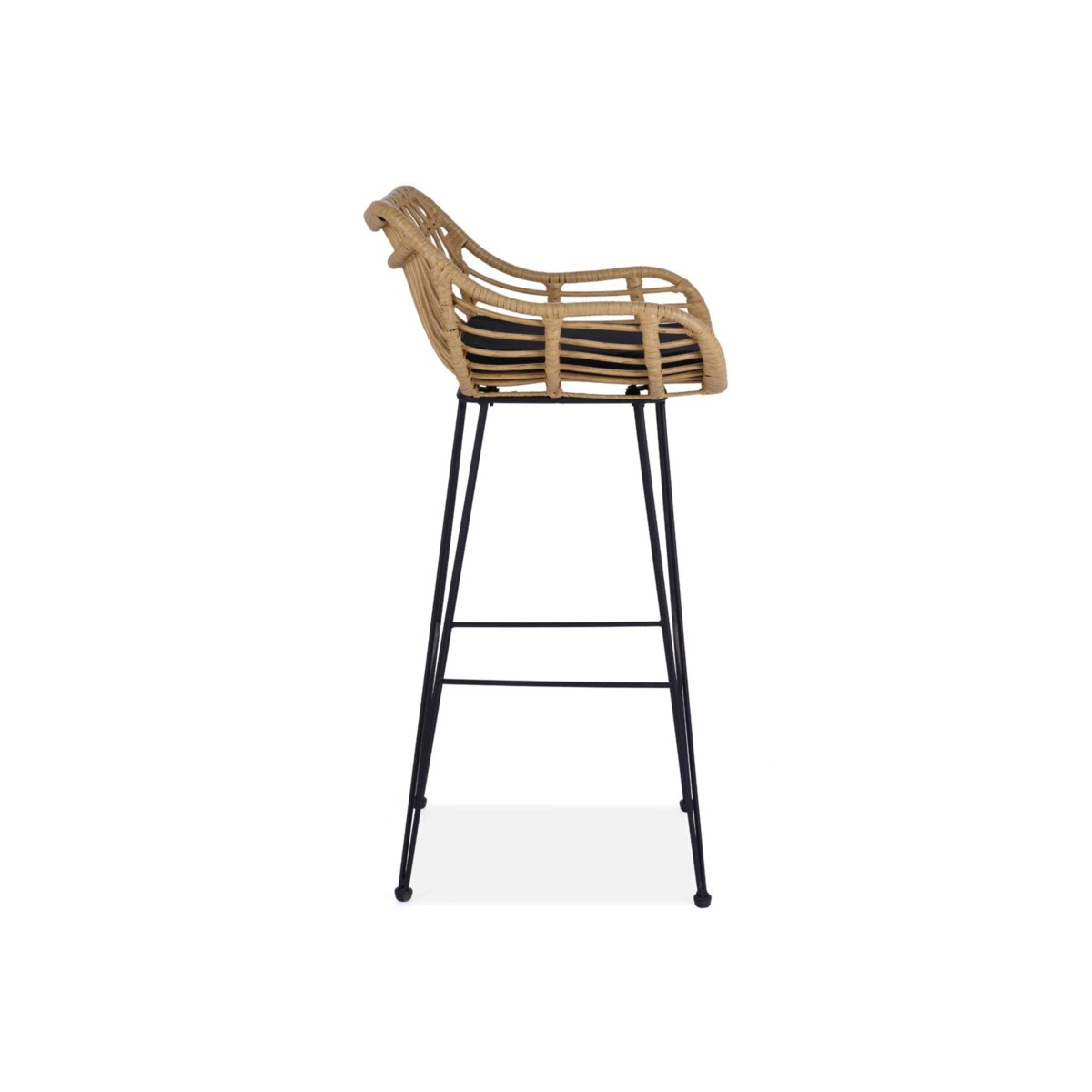 Konsimo BERIDIS Hoker w stylu loftowym wykonany z syntetycznego rattanu