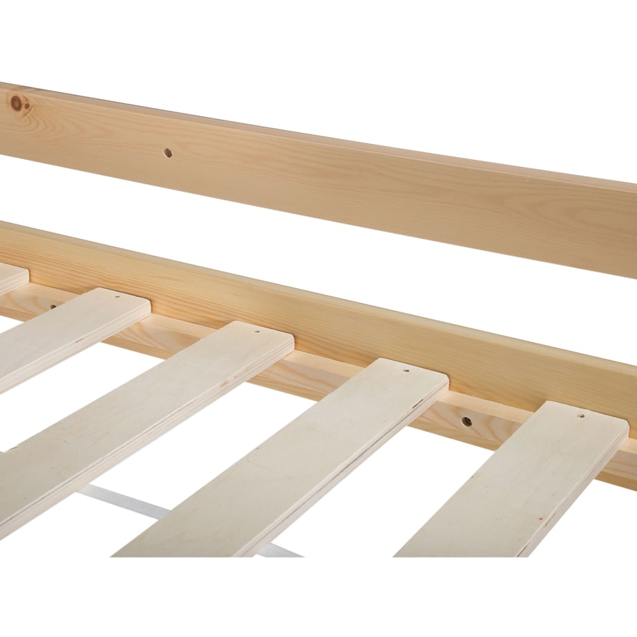 Łóżko piętrowe drewniane 90 x 200 cm jasne REVIN